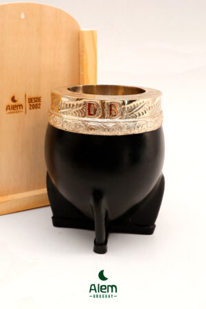 Alternative view of Mate Imperial Plata y Oro Premium con 2 iniciales de Oro