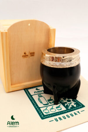 Mate Imperial Plata y Oro Premium con 2 iniciales de Oro