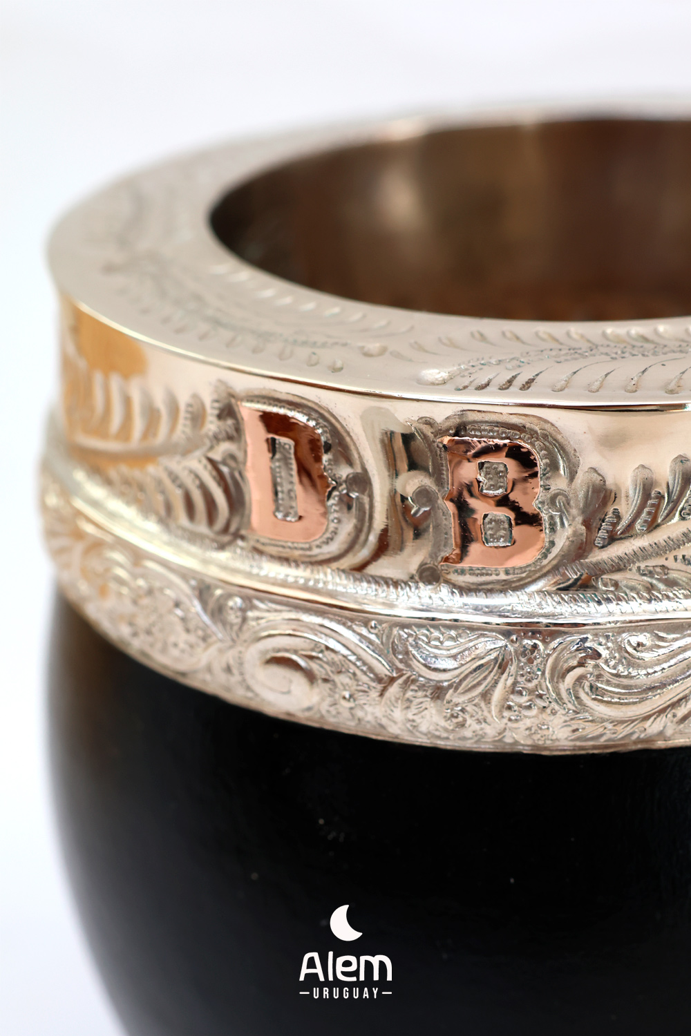 Mate Imperial Plata y Oro Premium con 2 iniciales de Oro - Imagen 3