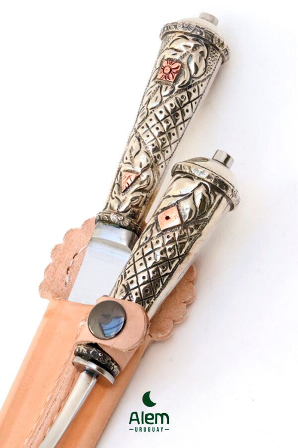 Juego de Alpaca y Oro Premium (cuchillo y tenedor) - Imagen 3