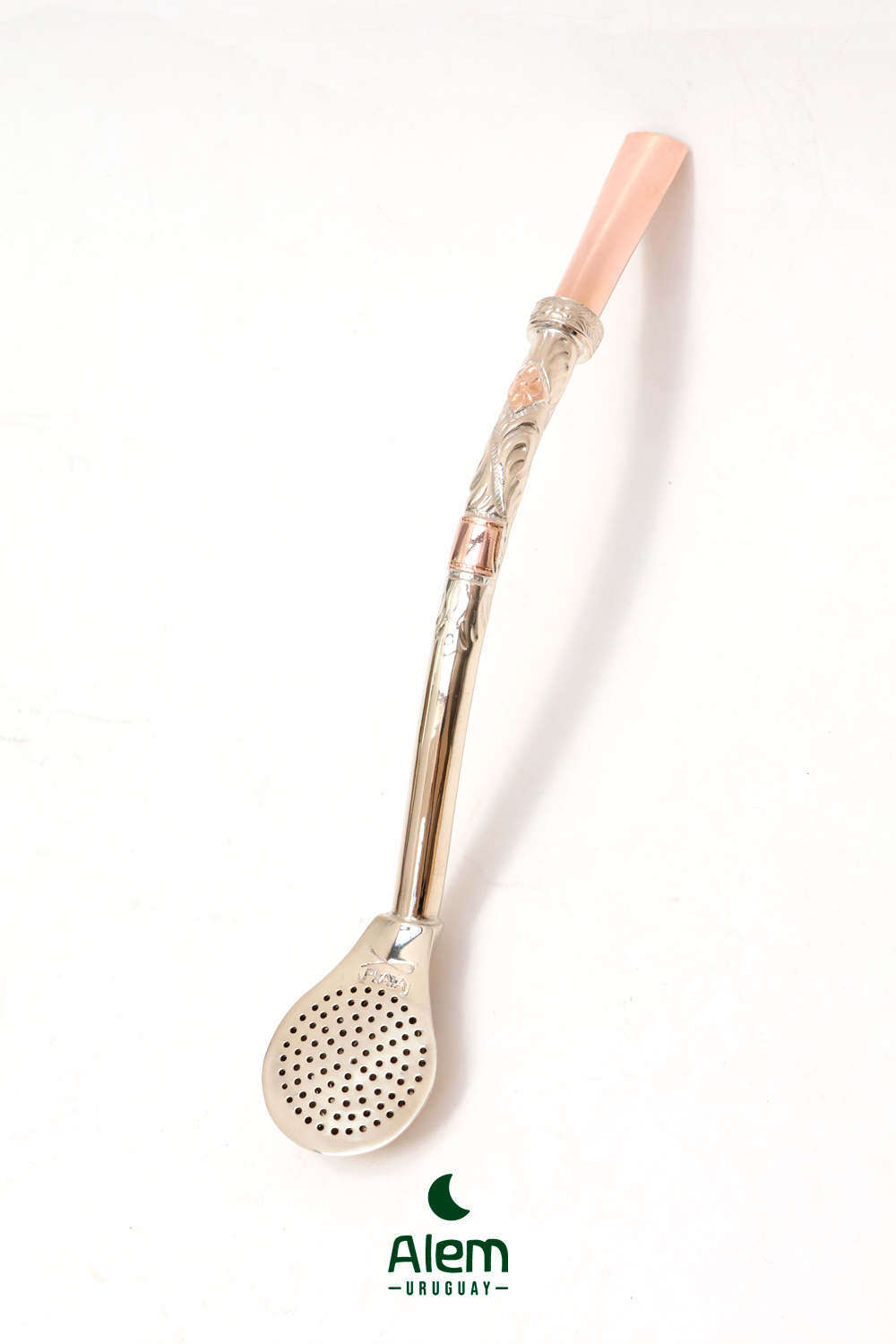 Bombillon Plata, 2 apliques en Oro, boca de Oro