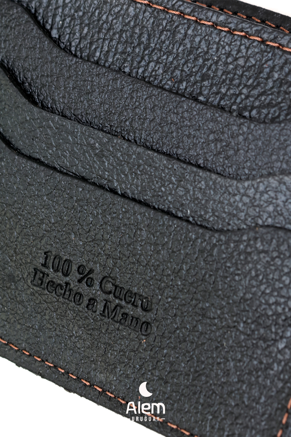 Billetera Cuero gamuza + llavero cuero regalo - Imagen 9