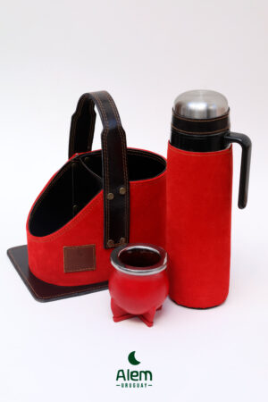 Kit matera, termo y mate forrado en gamuza - Imagen 4